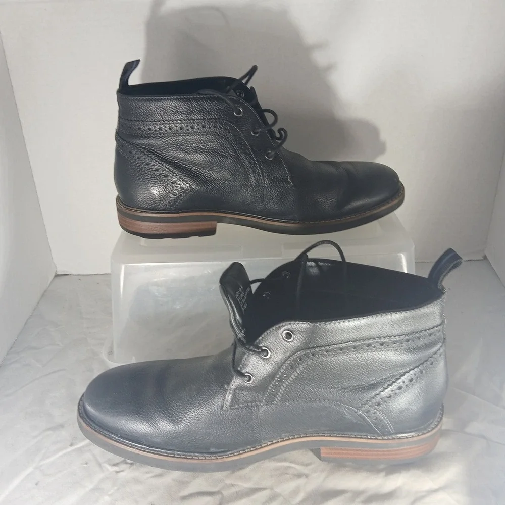 Nunn Bush‎ Mens Black Leather Chukka Boots Memory Foam Wingtip Brogue 9M